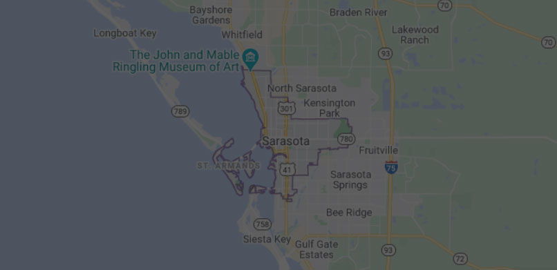 SARASOTA-FLORIDA-MAP Map of Sarasota, Florida
