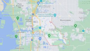 map of Riverview FL Pest Control